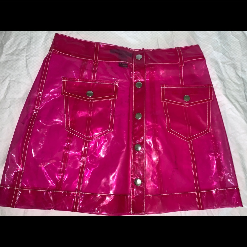 Clear pink skirt